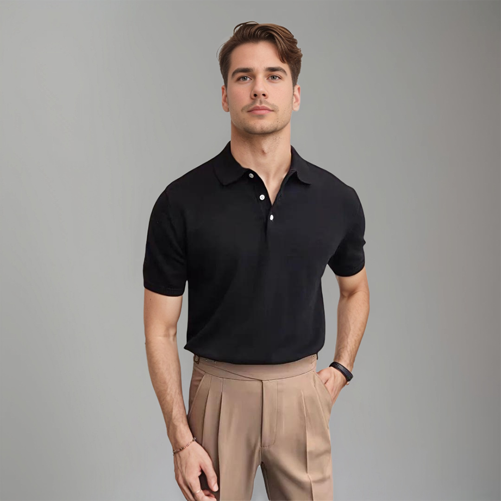 Heren Polo Shirt Klassieke Witte Stijl Bernardo