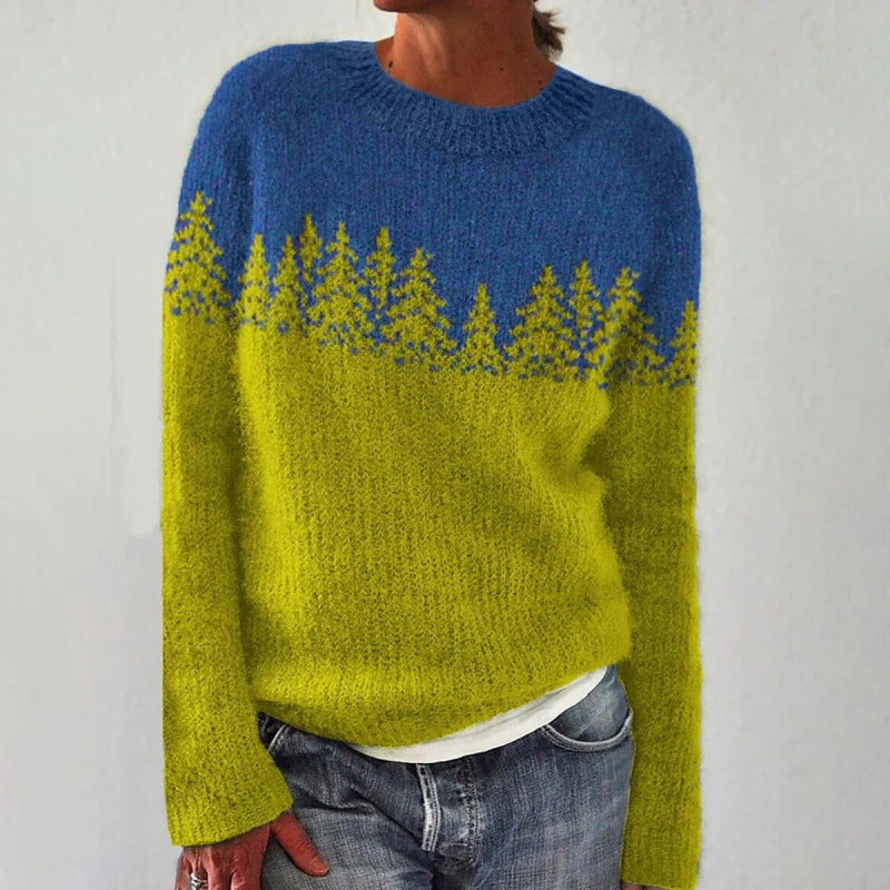 Dames Trui Warm met Nordic Motief Stijlvol
