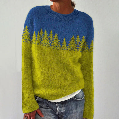 Dames Trui Warm met Nordic Motief Stijlvol