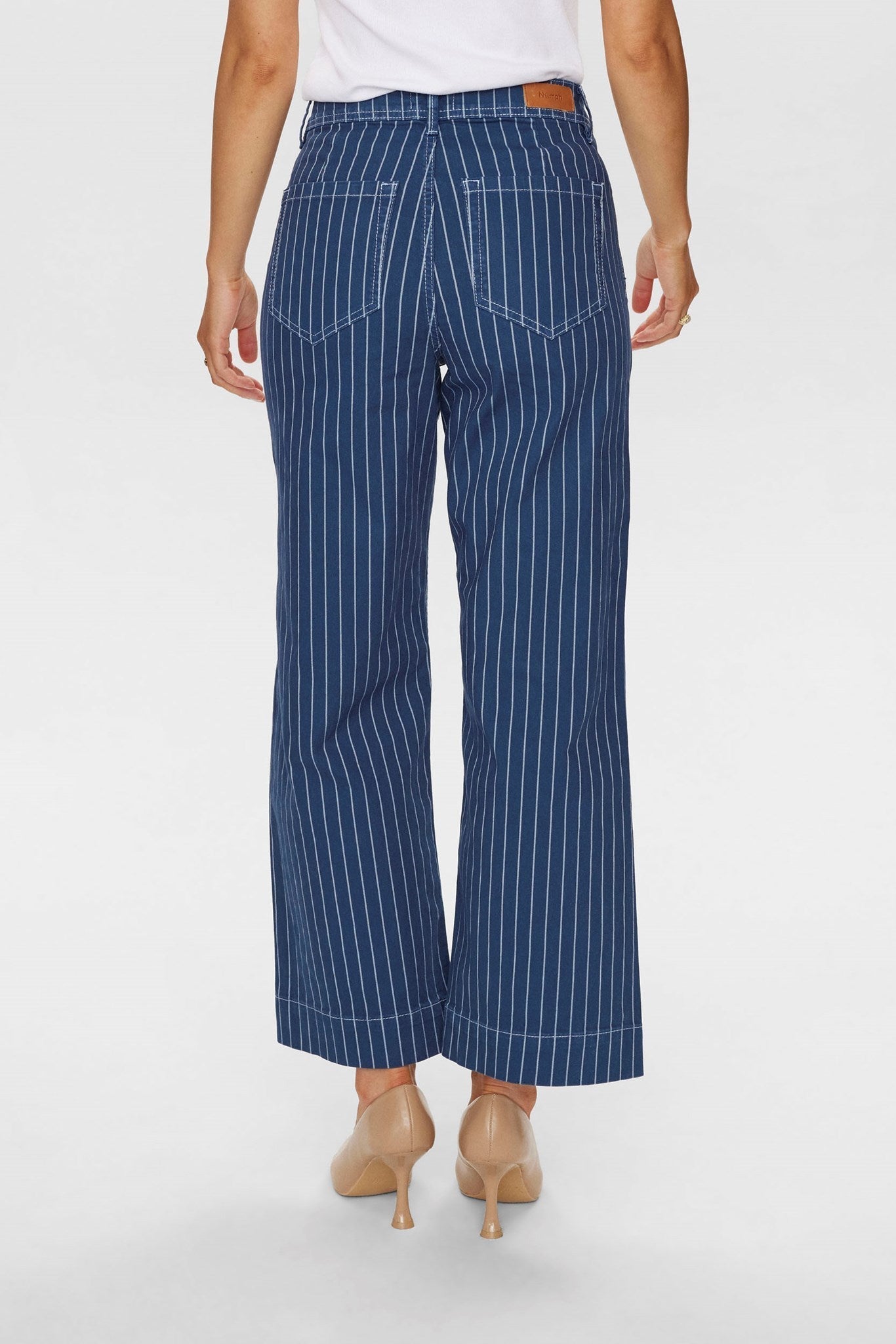 Wijde Hoge Taille Broek Gestreept Comfortabel Model