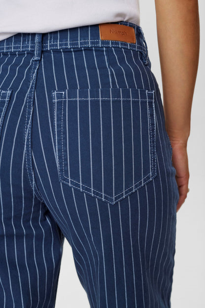 Wijde Hoge Taille Broek Gestreept Comfortabel Model