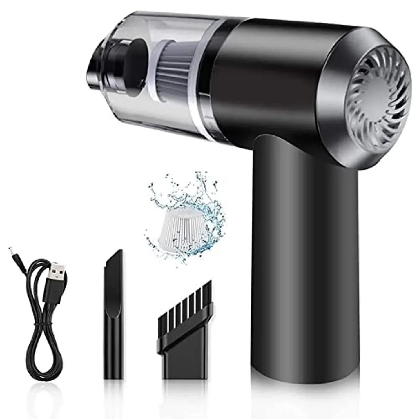 Draadloze Handstofzuiger Compact Mini Stofzuiger voor Bureau Auto en Thuis Oplaadbaar Klein Opbergbaar USB Tafelzuiger Autostofzuiger