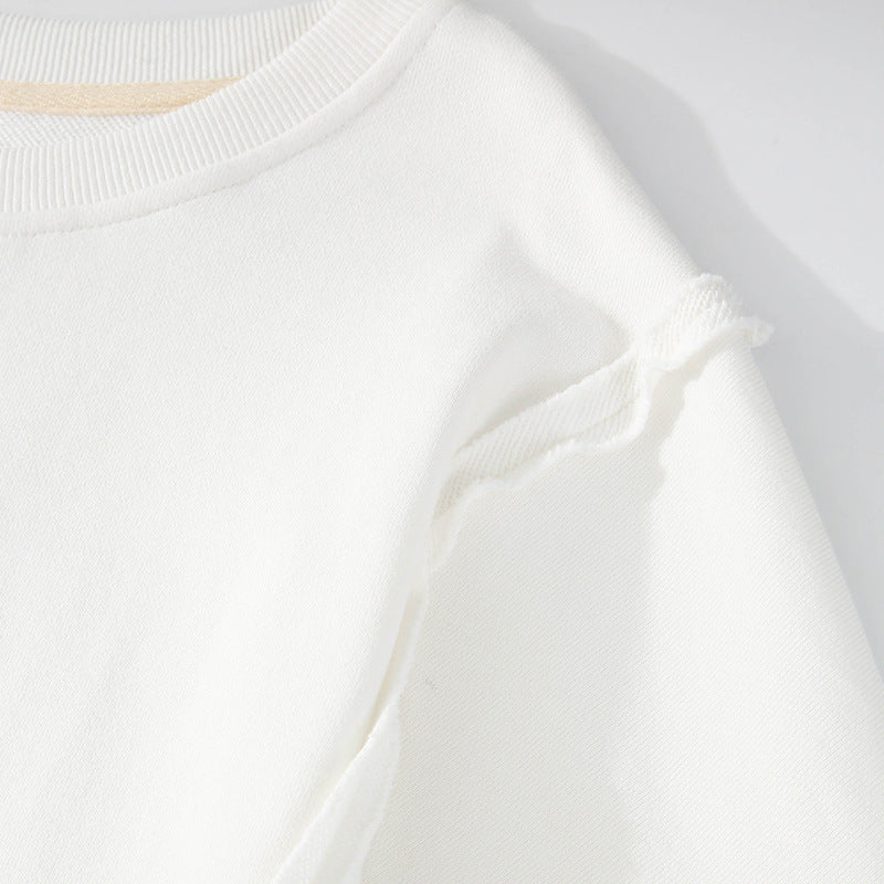 Dames Sweater Warme Losse Trui met Rauwe Boorden