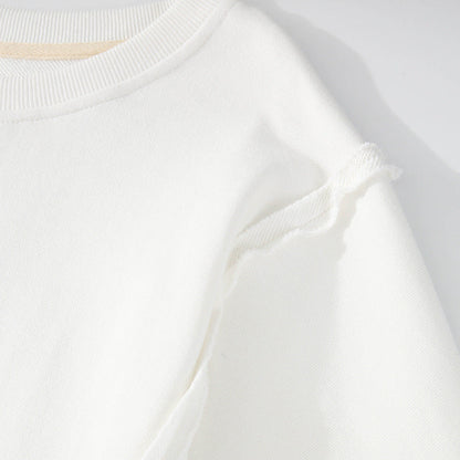 Dames Sweater Warme Losse Trui met Rauwe Boorden