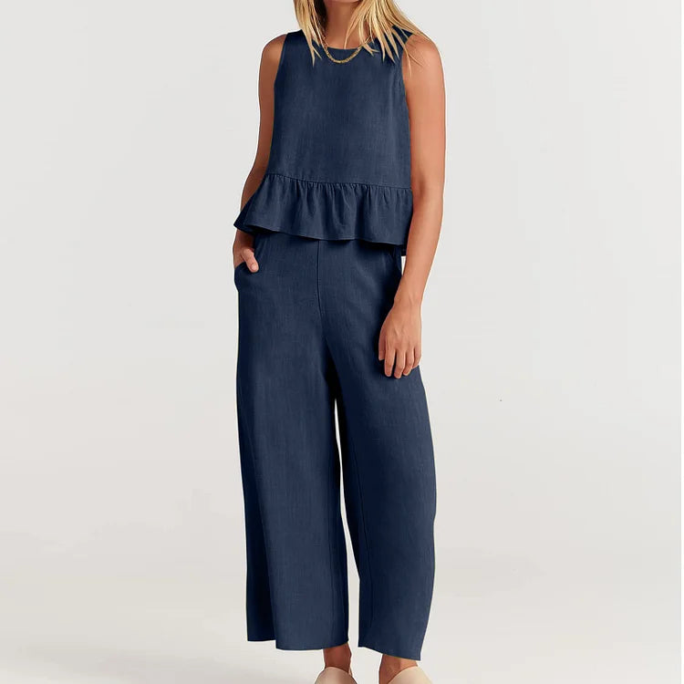 Vrouwelijke Kleding Set Tweedelig Jurk en Broek