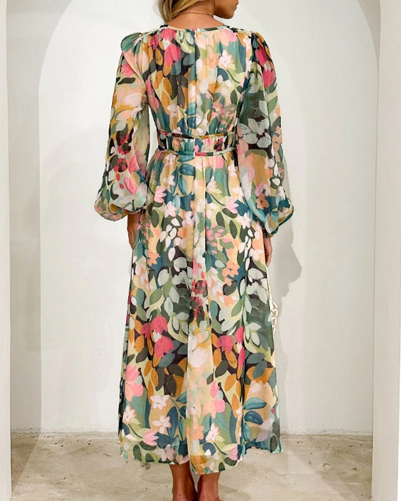 Dames Lange Jurk Boho Chic Stijl
