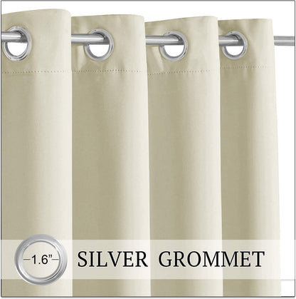 Waterdicht Outdoor Gordijn met Oogjes 1 Paneel – UV-Bescherming Terrasscherm Winddicht & Regenbestendig