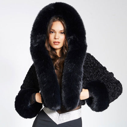 Korte Glamoureuze Winterjas voor Vrouw