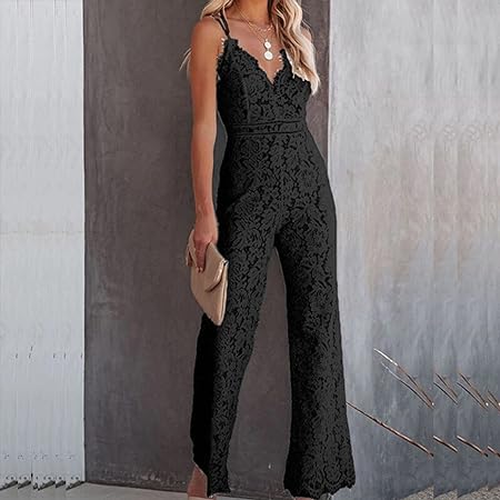 Mouwloze Jumpsuit Vrouw Kant Zomerse Jurk