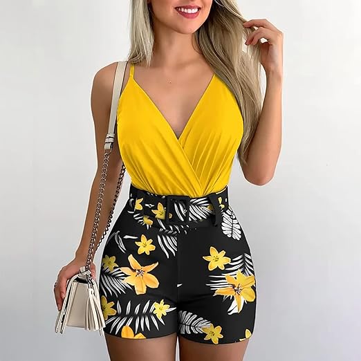 Dames Jurk en Broek Set Bloemenprint Zomerse Stijl