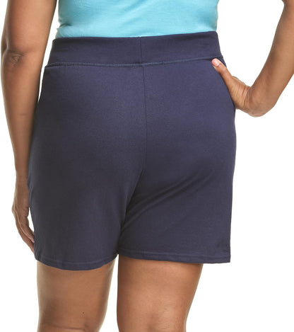 Plus Size Korte Broeken voor Dames van Katoen Jersey