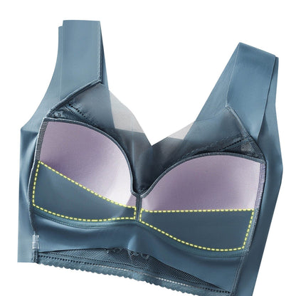 Push-up BH met Kant Draadloos Beugelloos Ondersteunend Comfortabel Ademend Stretch Dames Lingerie Elastisch