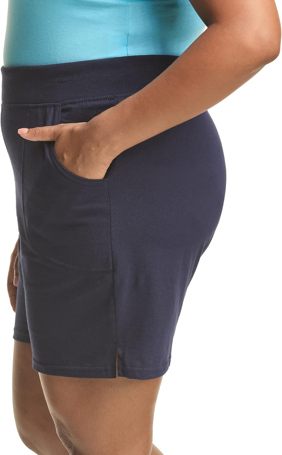 Plus Size Korte Broeken voor Dames van Katoen Jersey