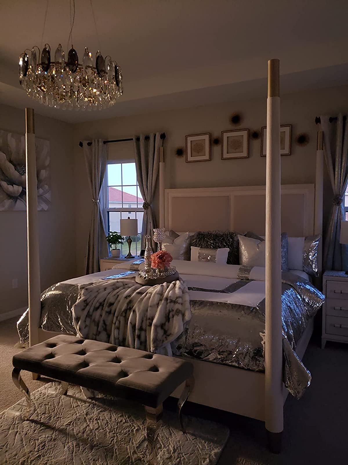 Moderne Kristallen Kroonluchter Set voor Woonkamer en Eetkamer