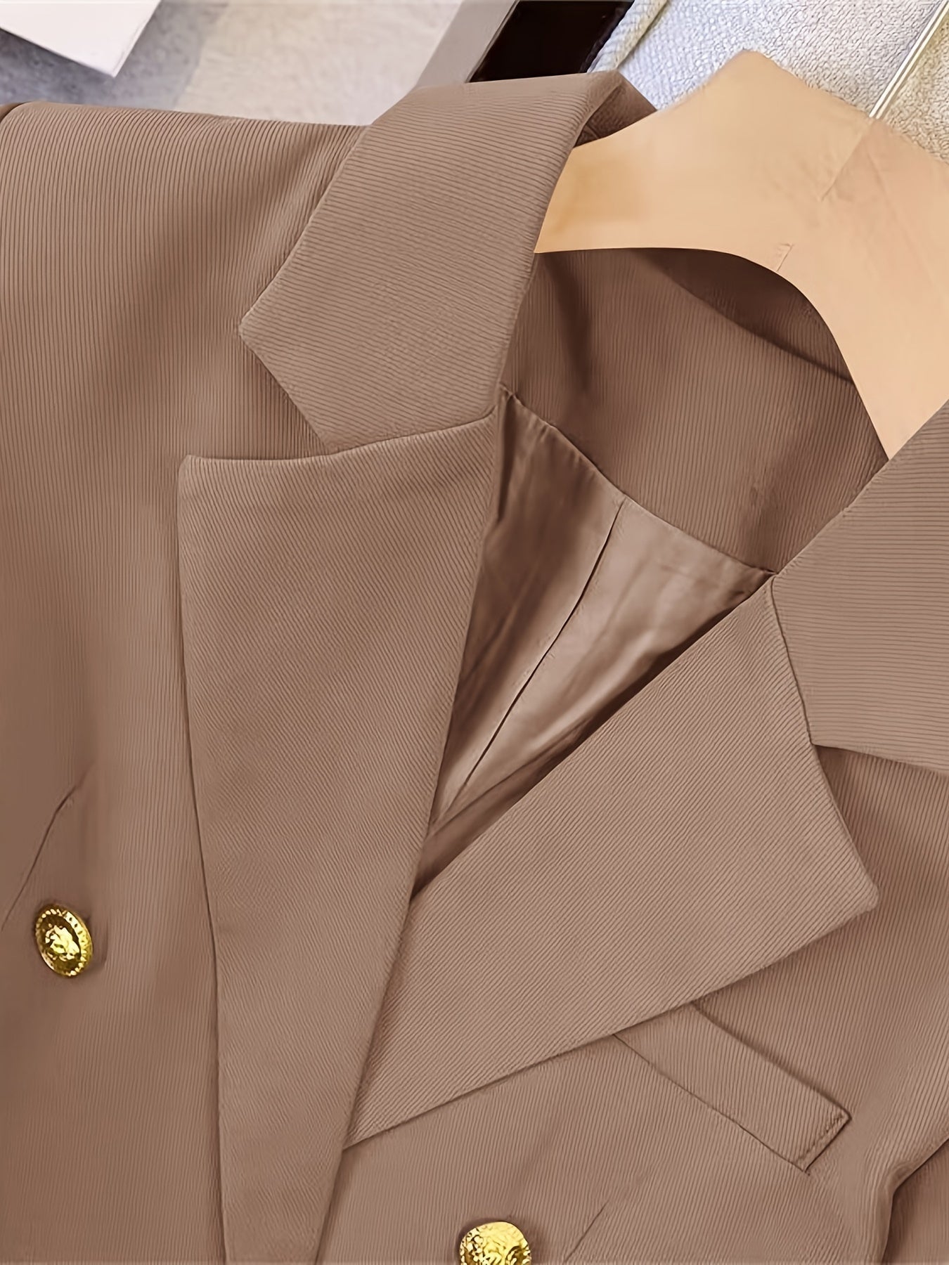 Dames Blazer Slim Fit met Gouden Knopen Elegant