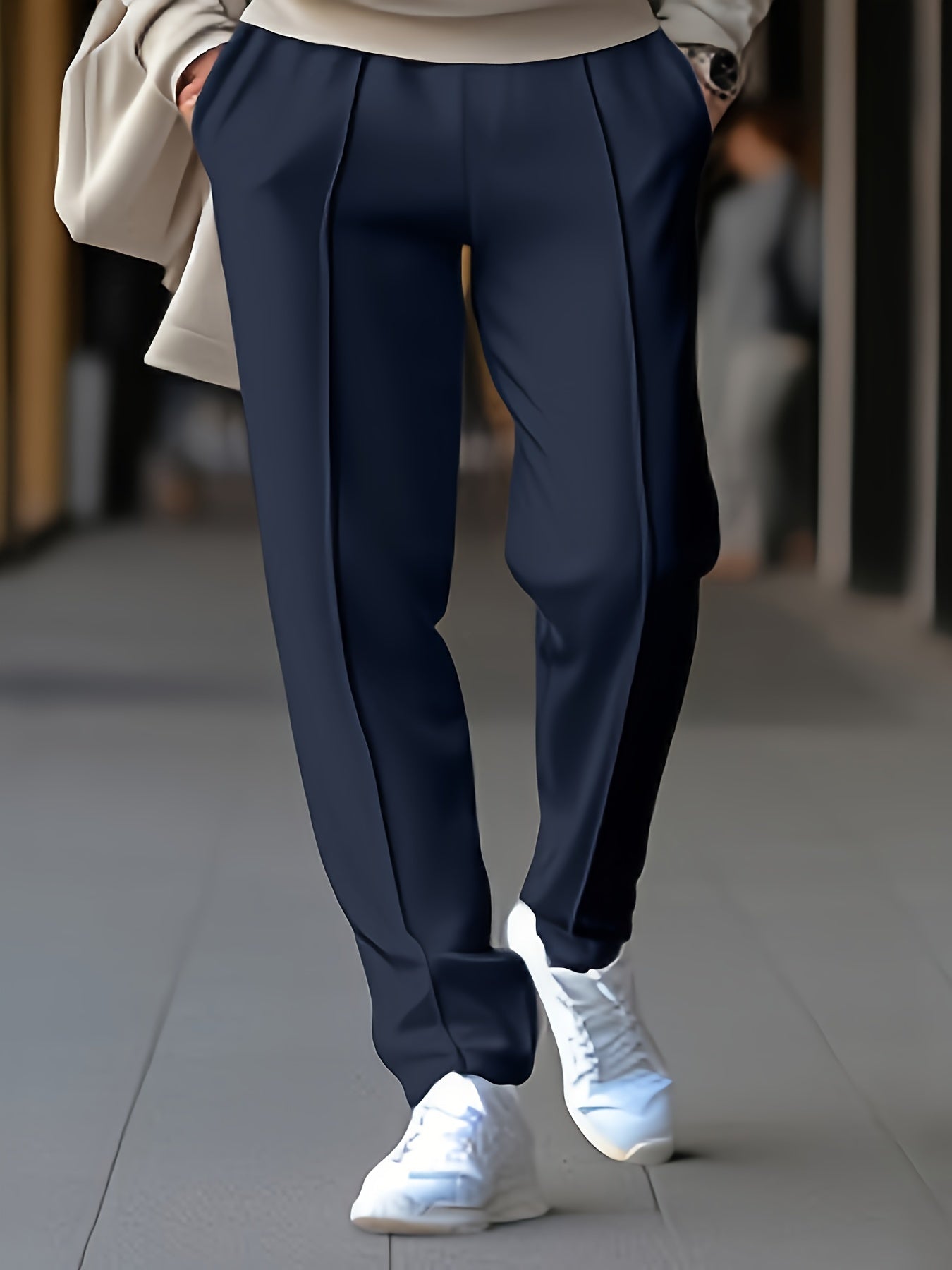 Heren Vrijetijdsbroek Comfortabel Elastisch Zwart Casual
