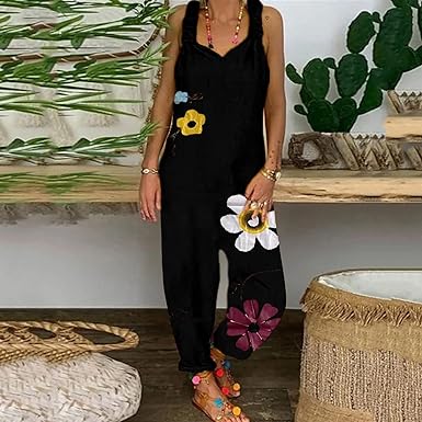 Zomerjurk Jumpsuit Bloemenprint Off-the-shoulder