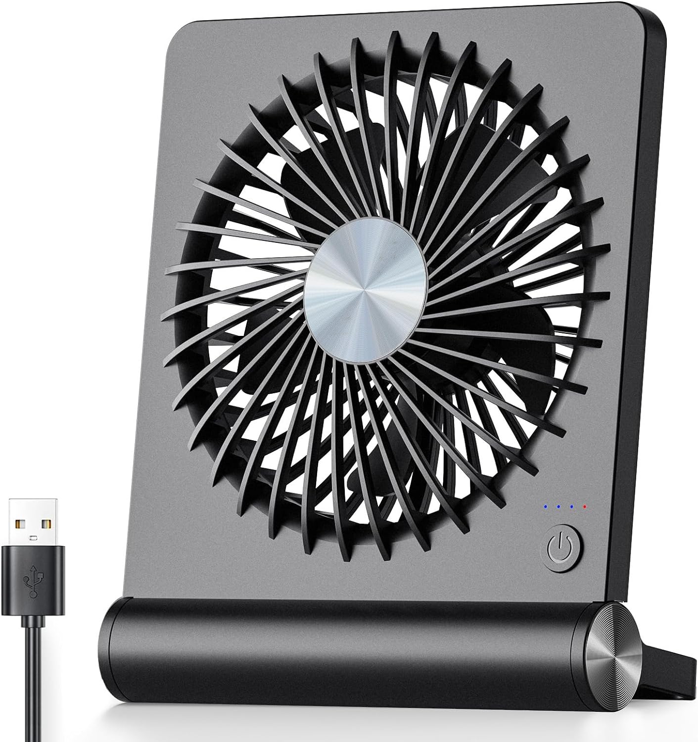 Tafelventilator USB 3 Standen Stil Bureau Slaapkamer Compact Zwart Bureauventilator Mini Ventilator Zomer