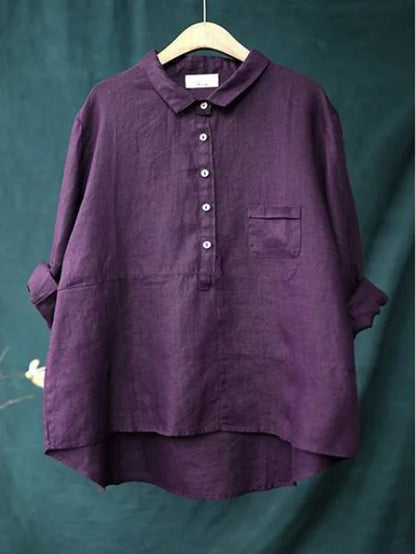 Linnen Blouse Dames Zomerjurk Casual Luchtig