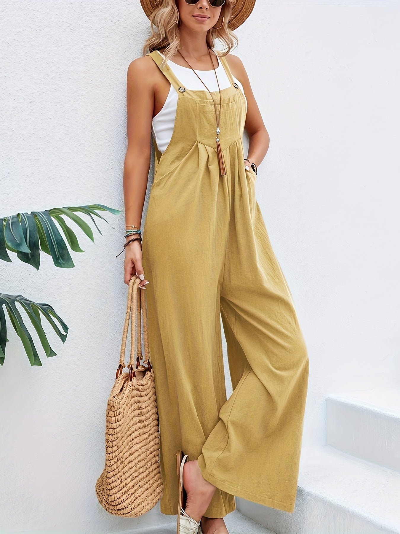 Boho Jumpsuit Zonder Mouwen voor Vrouw Zomer - StudioMarella