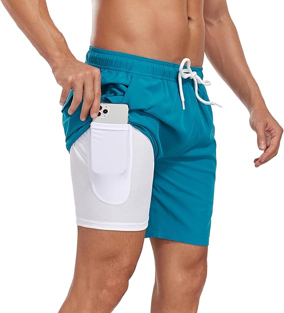 Herenswimshort Sportivo Zwart Blauw