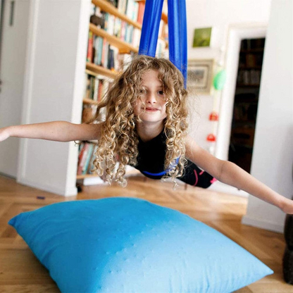 Sensorische Schommel Hangmat Kinderen Elastisch Stof Blauw Grijs Rood Paars 100x280 150x280cm
