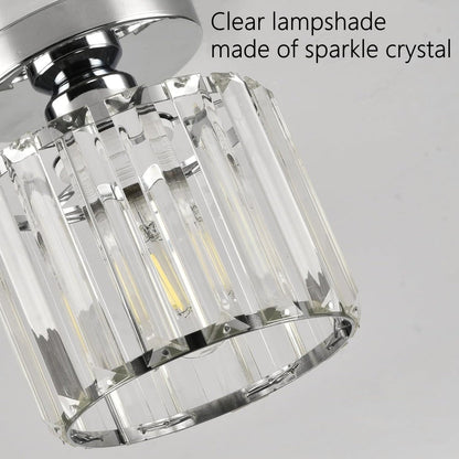 Plafondlamp Kristal Zwart Zilver Goud E27 Opbouw Modern Hal Woonkamer