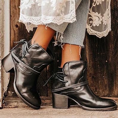 Vrouwen Leren Laarzen Mode Schoenen Zwart Leer