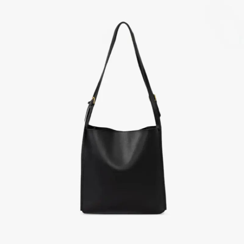 Leren Schoudertas Boxy Model met Dunne Schouderband - StudioMarella