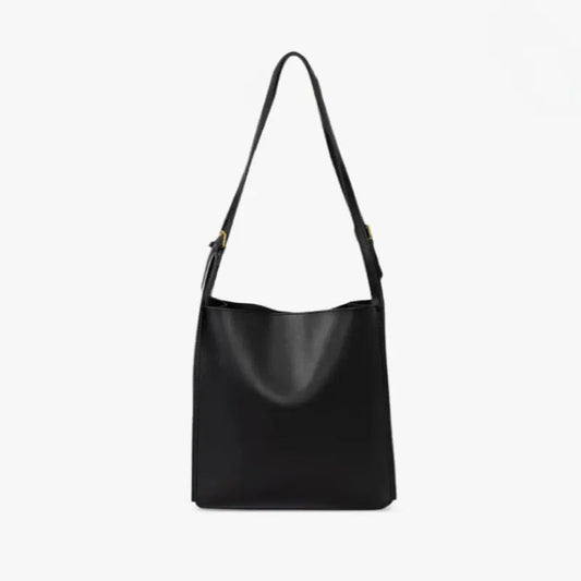 Leren Schoudertas Boxy Model met Dunne Schouderband - StudioMarella