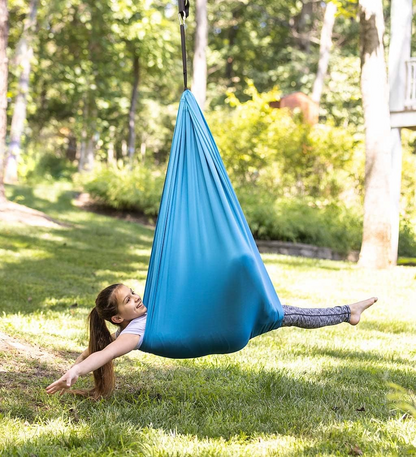 Sensorische Schommel Hangmat Kinderen Elastisch Stof Blauw Grijs Rood Paars 100x280 150x280cm