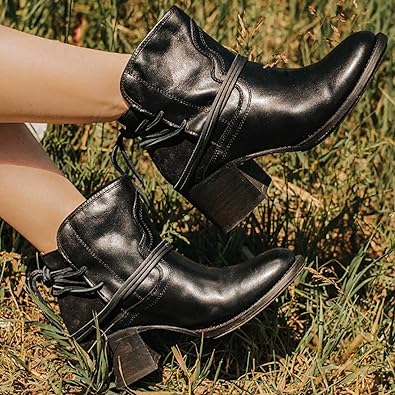Vrouwen Leren Laarzen Mode Schoenen Zwart Leer
