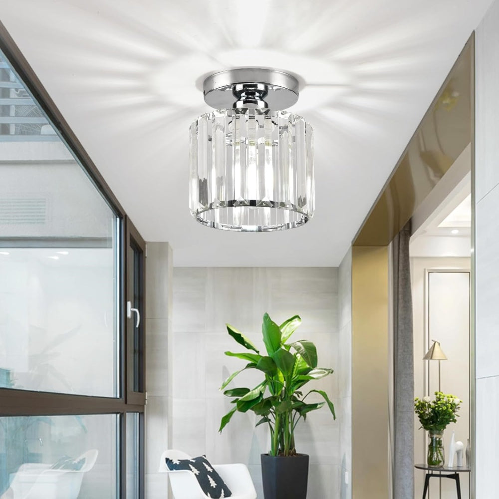 Kilon plafondlamp kristal kubus messing plafond hal woonkamer slaapkamer moderne verlichting compact