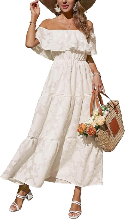 Zomerse Bloemen Maxi Jurk voor Dames Zonnig en Vrouwelijk