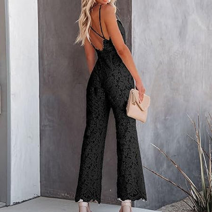 Mouwloze Jumpsuit Vrouw Kant Zomerse Jurk