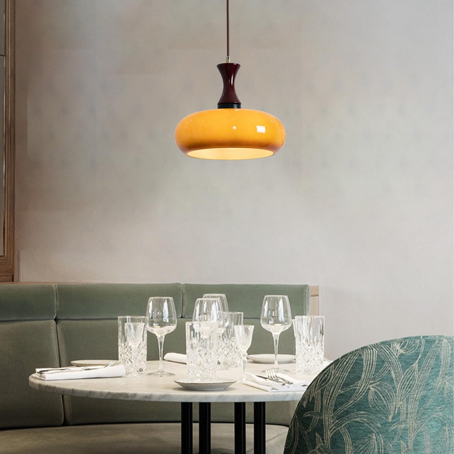 Hanglamp Glas Hout E27/E26 Woonkamer Eetkamer Slaapkamer Retro Vintage Verlichting