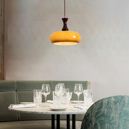 Hanglamp Glas Hout E27/E26 Woonkamer Eetkamer Slaapkamer Retro Vintage Verlichting