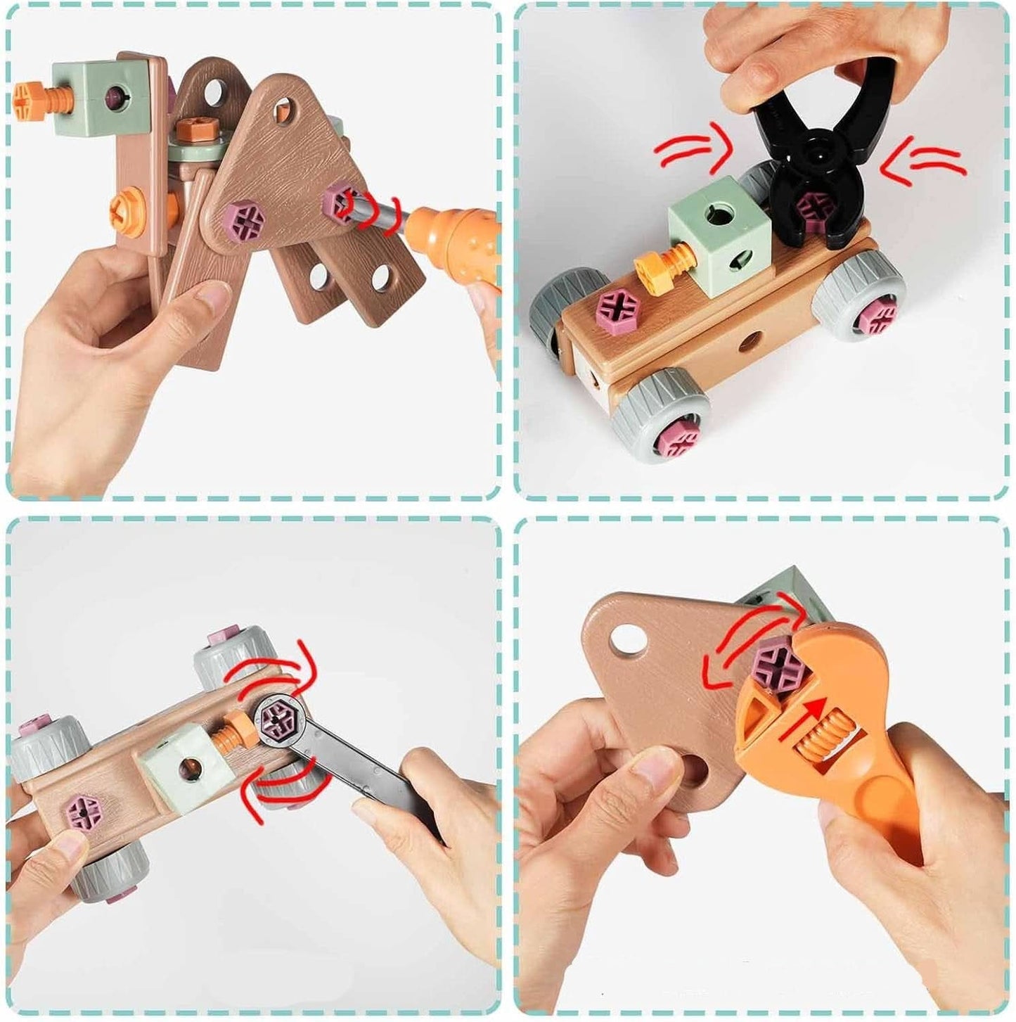 Speelgoed Gereedschapset Kinderen ABS Plastic Bouwset Creatief Motoriek Rollenspel