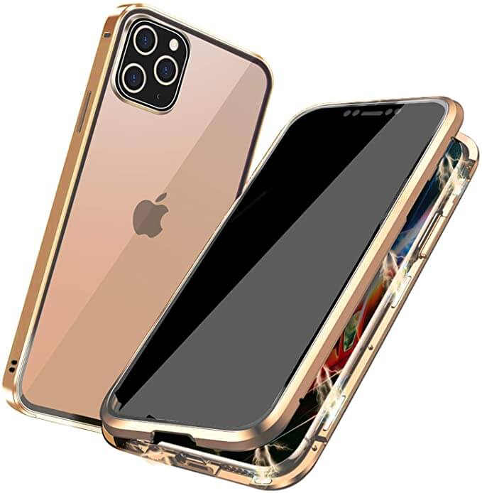 Magnetisch Glazen Telefoonhoesje met Privacy Screenprotector — 360° Bescherming voor iPhone