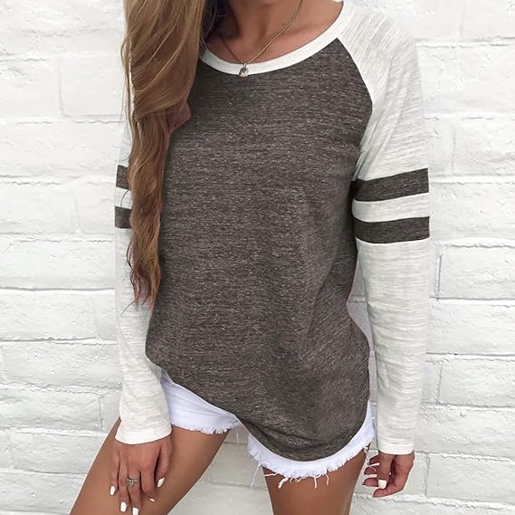 Vrouwen Shirt Streepjes Colorblock Casual Stijl - StudioMarella