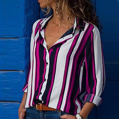 Vrouwelijke Gestreepte Blouse Estelle Casual Stijl