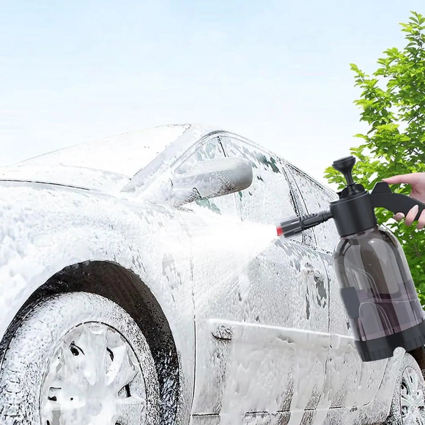 Schuimsproeier voor Autoreiniging – 3 Spuitkoppen voor Dieptereiniging – Wit of Zwart