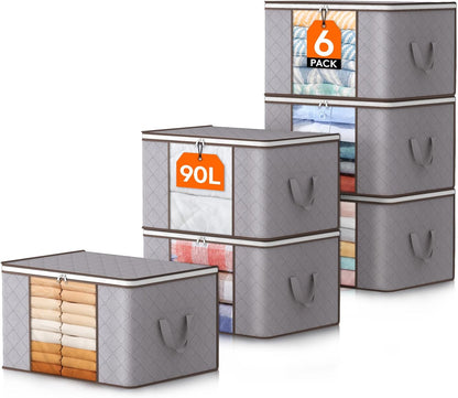 Opbergbox Met Venster Opvouwbaar 35-90L Kleding Opbergdoos Met Rits