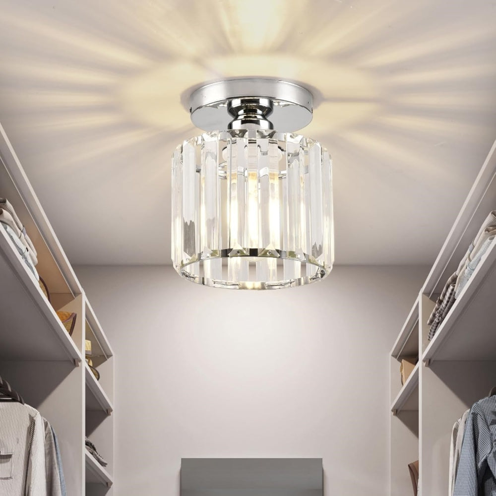 Kilon plafondlamp kristal kubus messing plafond hal woonkamer slaapkamer moderne verlichting compact