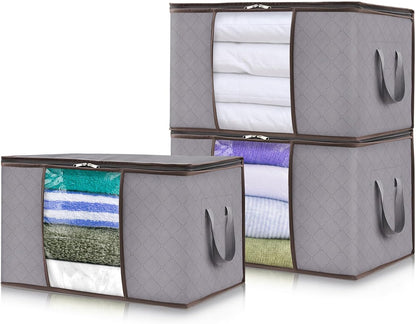 Opbergbox Met Venster Opvouwbaar 35-90L Kleding Opbergdoos Met Rits