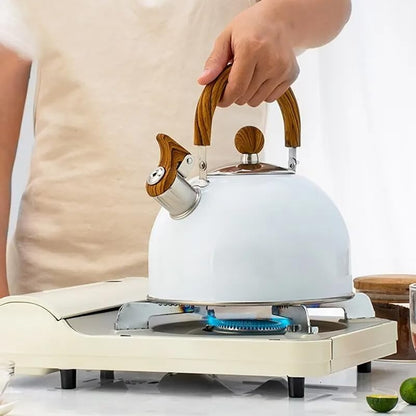 Roestvrijstalen Fluitketel 2,5L & 3L Zwart Wit Inductie Gas Elektrisch Warmhoudgreep Theeketel Waterketel