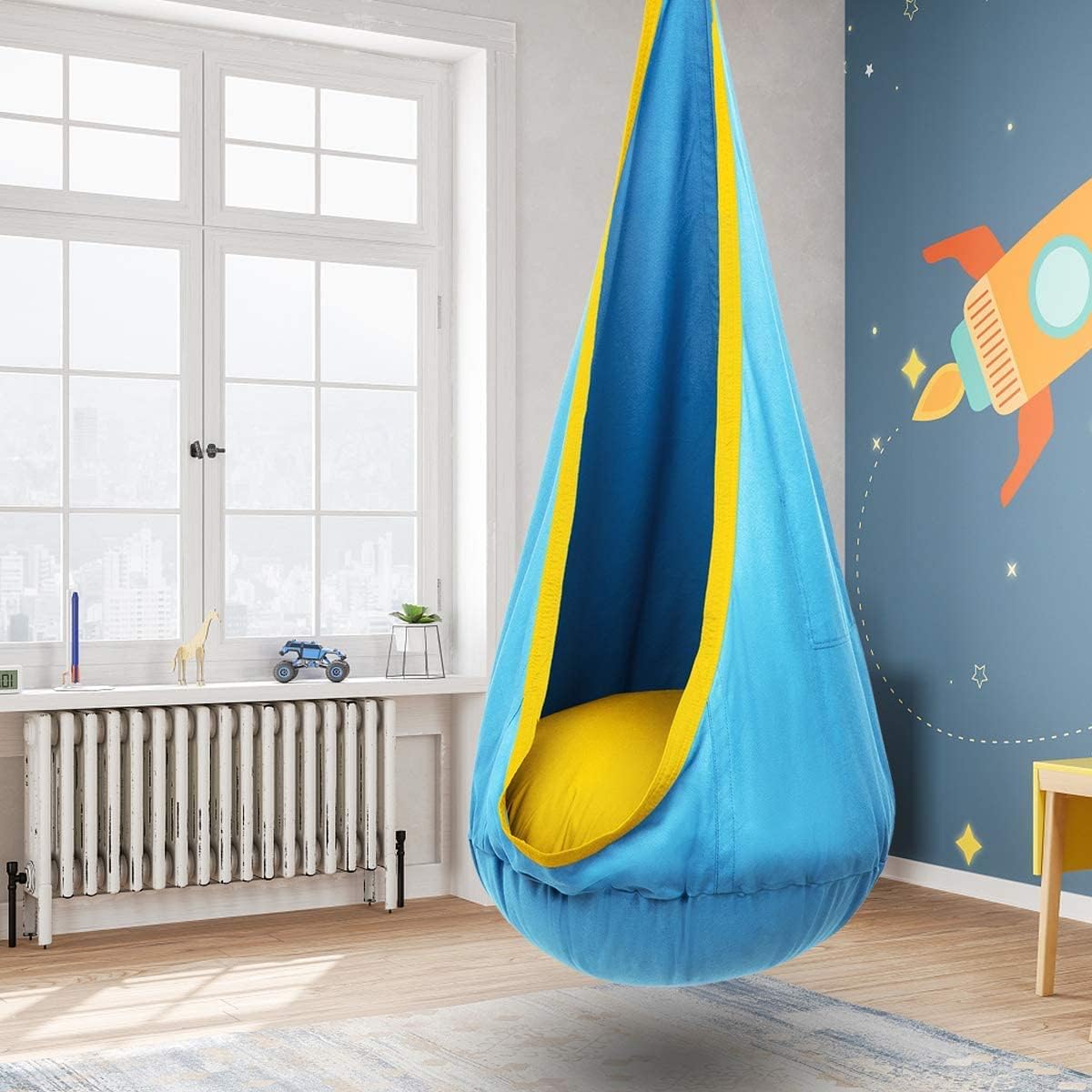 Kinder Hangstoel Schommelstoel Met Kussen Voor Binnen En Buiten