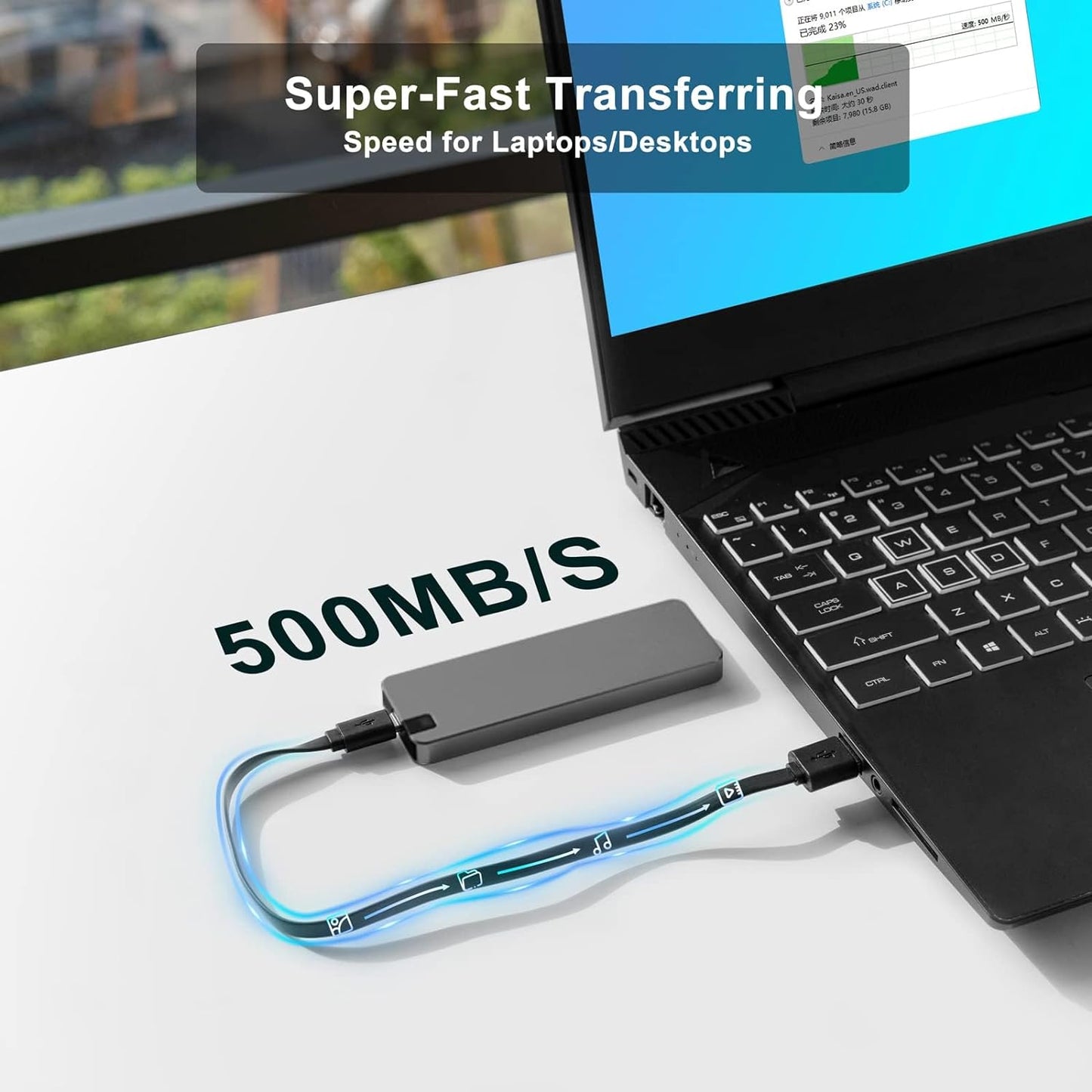 Externe SSD Schijf Draagbaar met Aluminium Behuizing Grijs Rood Blauw 1TB 2TB 4TB 8TB Snelle USB 3.2 Gegevensopslag Veilige Data Back-up Zakformaat Externe Harde Schijf Reisbestendig