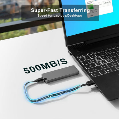 Externe SSD Schijf Draagbaar met Aluminium Behuizing Grijs Rood Blauw 1TB 2TB 4TB 8TB Snelle USB 3.2 Gegevensopslag Veilige Data Back-up Zakformaat Externe Harde Schijf Reisbestendig