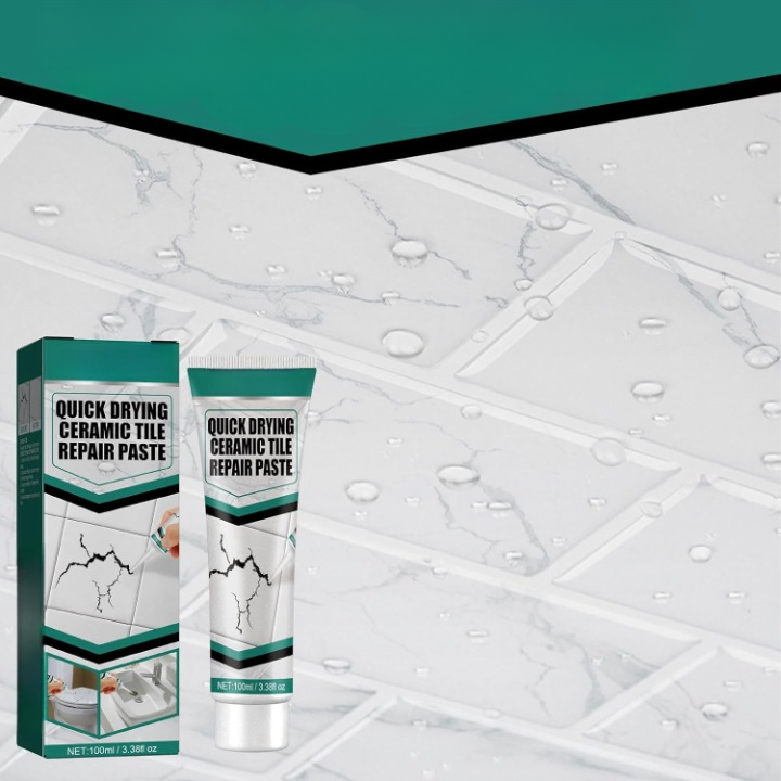 Tegelreparatiepasta 100ml Keramiek Porselein Marmer Badkamer Keuken Scheuren Chips Waterdicht Sneldrogend Vloerreparatie Wandtegel Herstellen